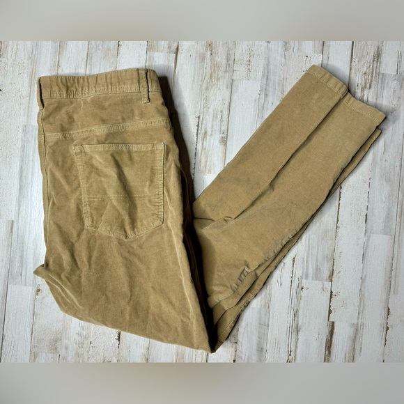 Joseph Abboud Corduroy Pants Mens 40X32 Tan Chino Stretch Straight Leg 5 Pockets - Picture 1 of 11